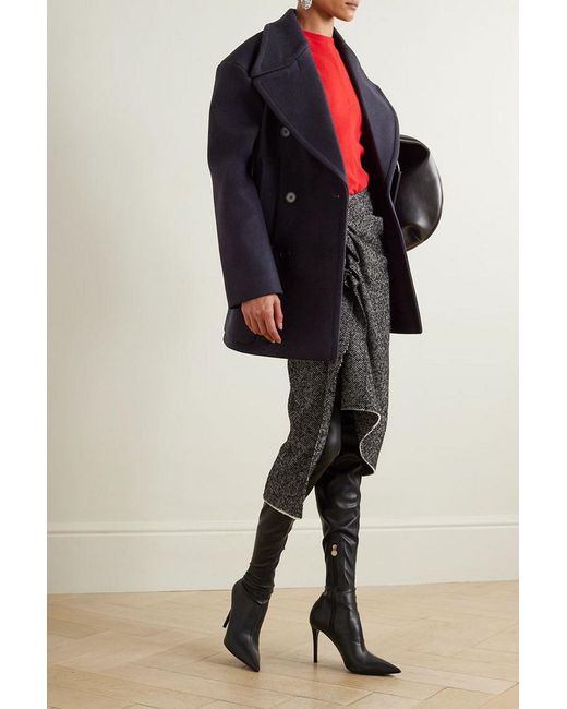 Stella McCartney Blue Double-Breasted Wool Jacket