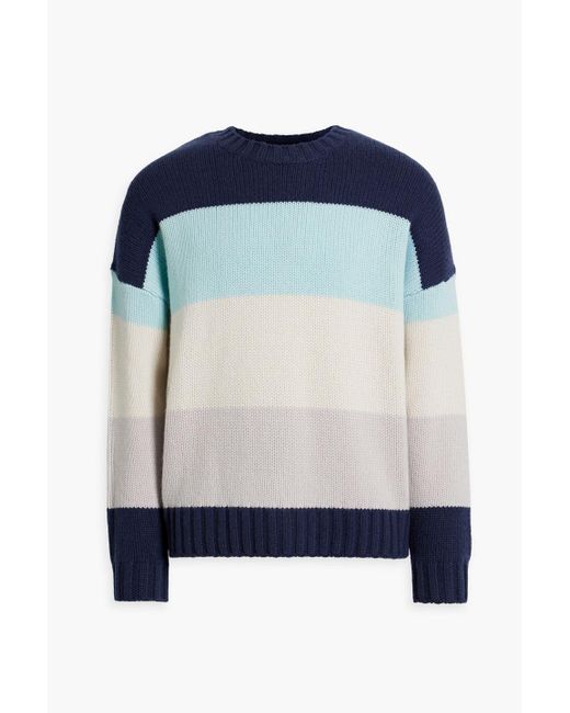 FRAME Blue Striped Cashmere Sweater for men