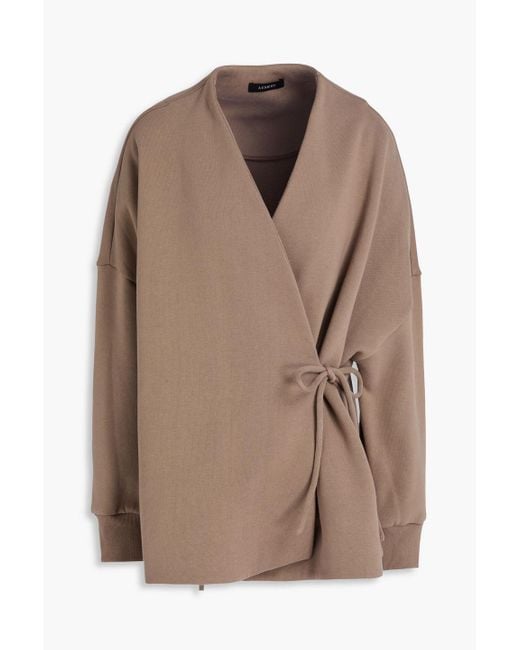 A.Emery Brown Bailey Cotton-fleece Wrap Jacket
