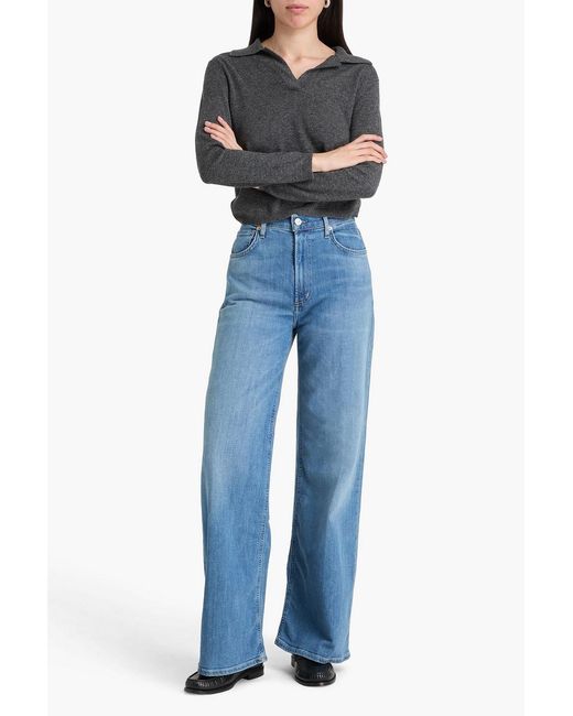 Citizens of Humanity Blue High-rise Wide-leg Jeans