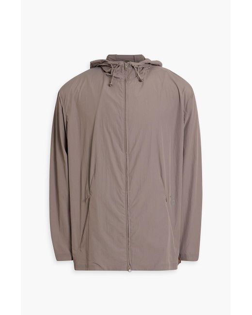 Y-3 Brown Two-tone Shell Hooded Jacket for men