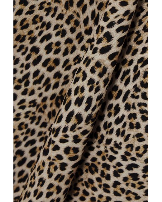 Norma Kamali Multicolor Leopard-print Crepe Midi Slip Dress