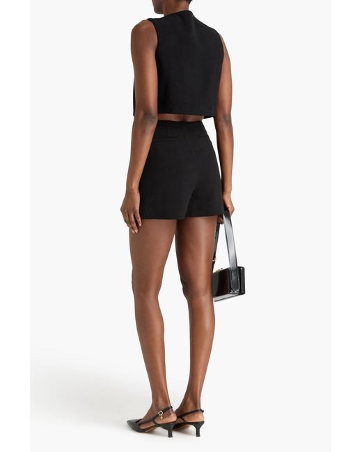 Claudie Pierlot Black Cropped Lyocell-Blend Top