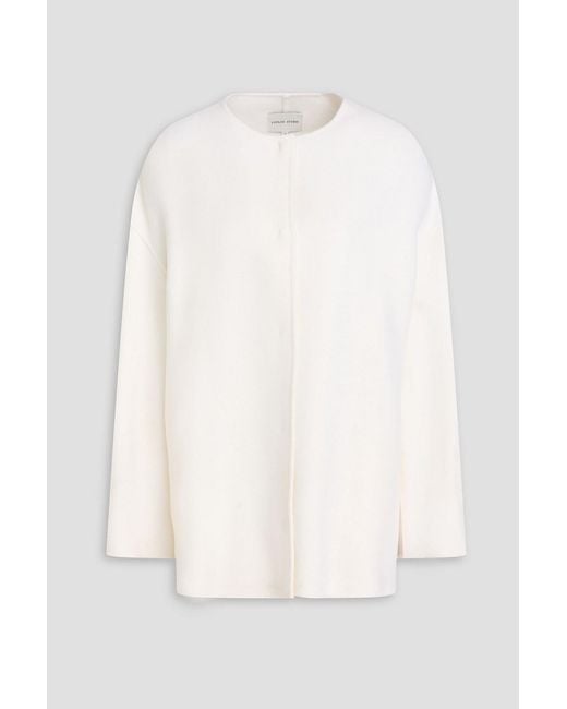 Loulou de Saison White Gio Wool And Cashmere-Blend Felt Coat