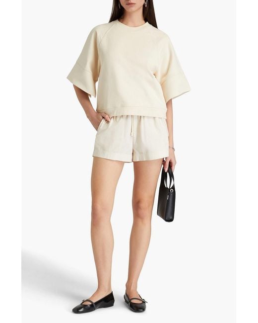 Tibi Natural French Cotton-terry Sweatshirt