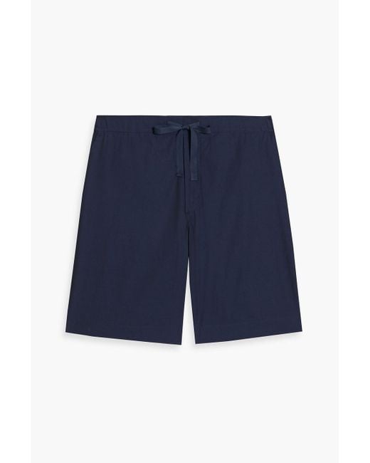 Orlebar Brown Blue Cotton-Poplin Drawstring Shorts for men