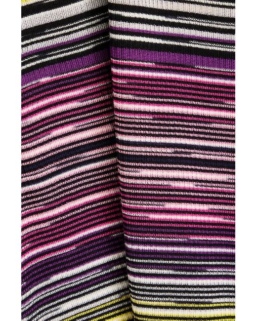 Missoni Black Space-dyed Crochet-knit Wool-blend Sweater