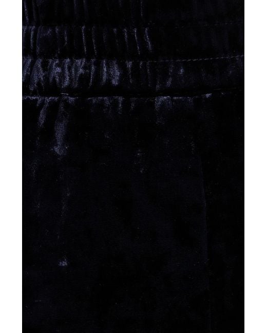 Tibi Blue Hose mit weitem bein aus stretch-samt