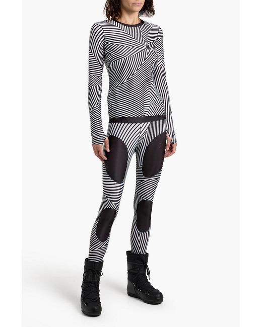Perfect Moment Black Printed Stretch Base Layer