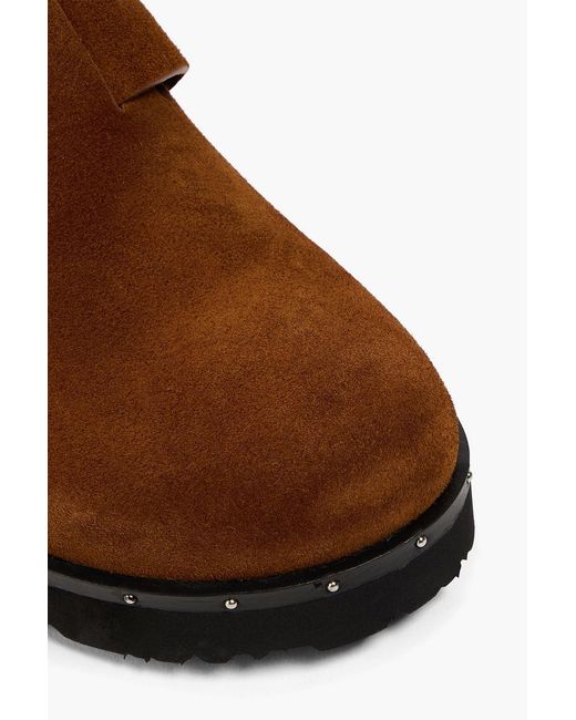 Palm Angels Studded Suede Clogs in Brown for Men | Lyst display picture 1
