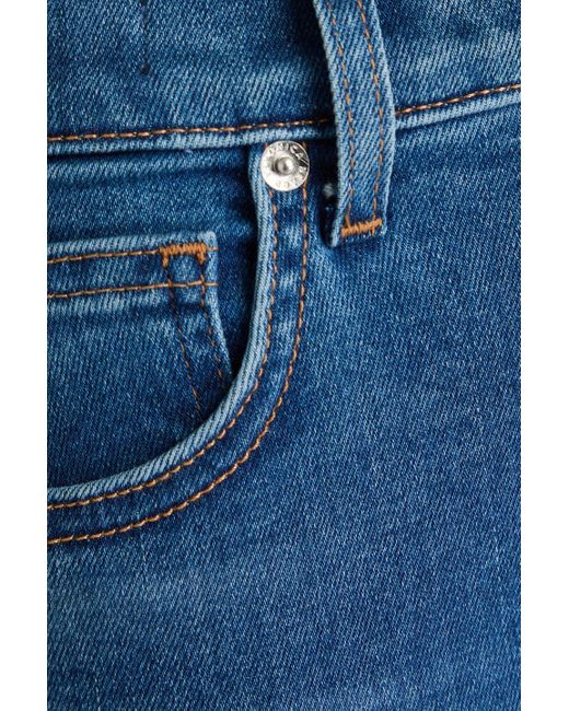 Veronica Beard Blue Carson High-rise Kick-flare Jeans