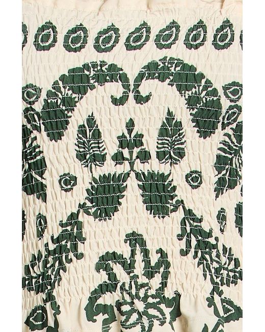 Sandro Green Cropped Printed Jersey Top