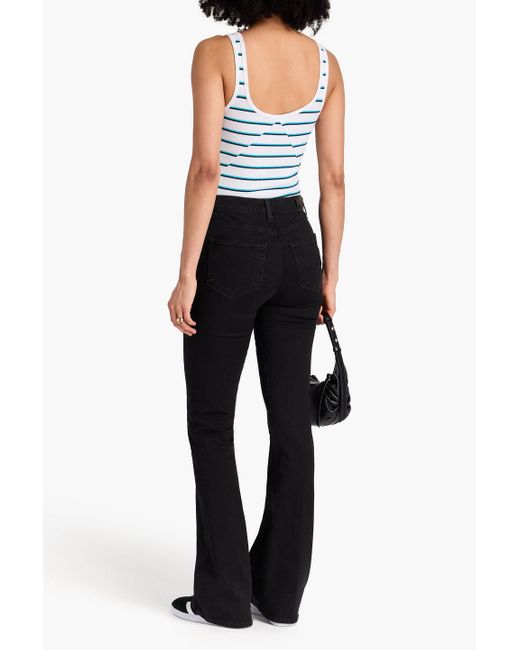 PAIGE Black Laurel High-rise Bootcut Jeans