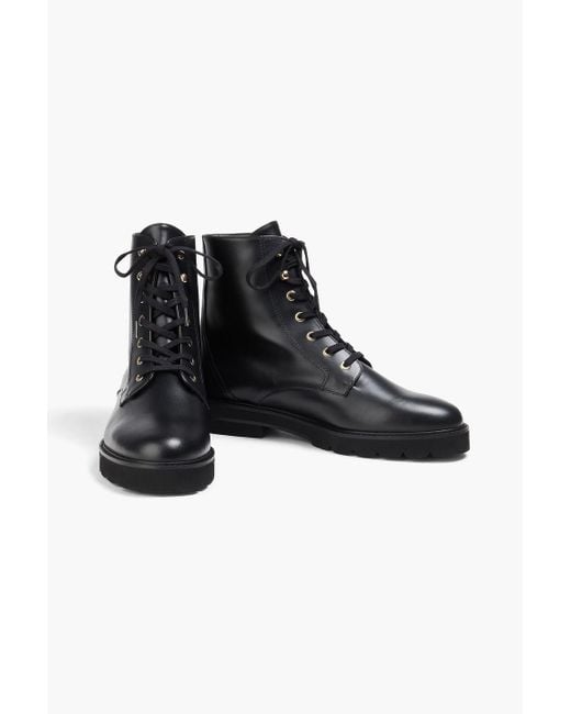 Stuart Weitzman Black Combat boots "mila" aus leder