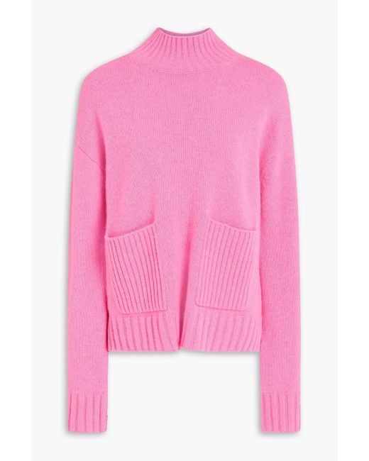 Chinti & Parker Pink Cashmere Turtleneck Sweater