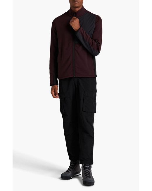 Aztech Mountain Red Shell-Trimmed Fleece Track Jacket for men