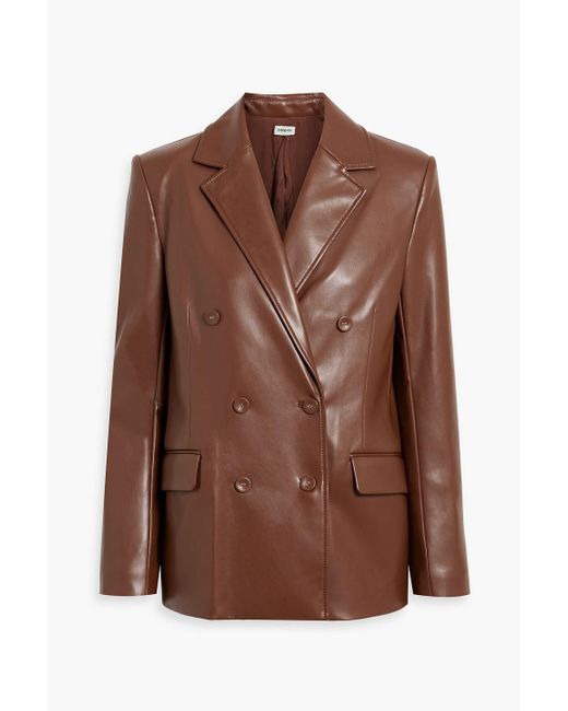 Jonathan Simkhai Brown Becky Double-Breasted Blazer