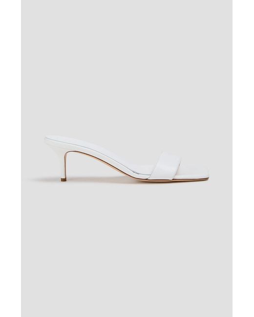 Aeyde White Ilvy Leather Mules