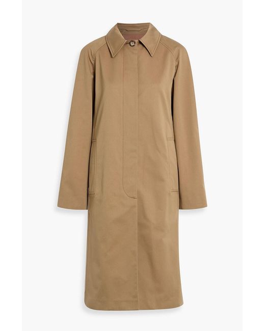 Victoria Beckham Natural Cotton-Blend Twill Trench Coat