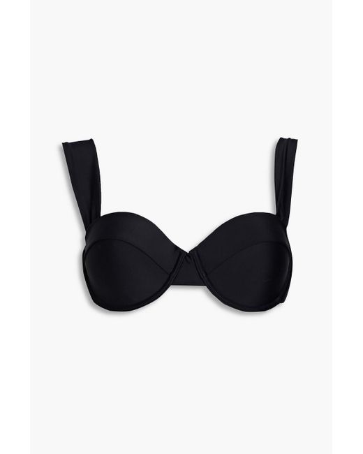 Rebecca Vallance Black Stretch-econyl Bikini Top
