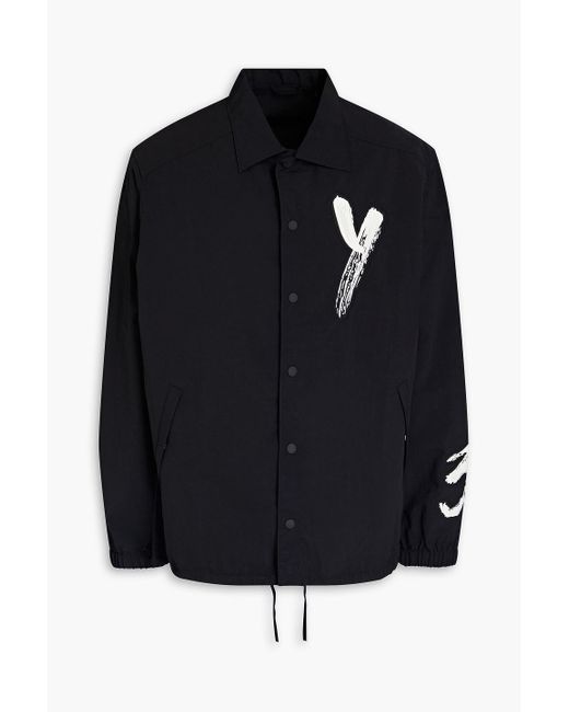 Y-3 Black Coach Printed Shell Jacket for men