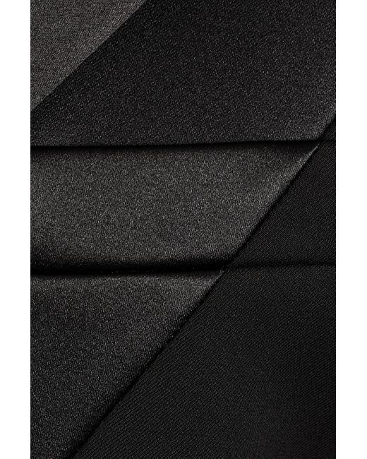 Helmut Lang Black Double-breasted Satin And Wool Blazer