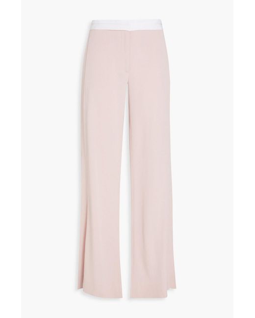 Victoria Beckham Pink Crepe Wide-leg Pants
