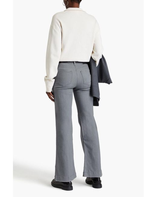 PAIGE Gray Leenah hoch sitzende jeans mit weitem bein