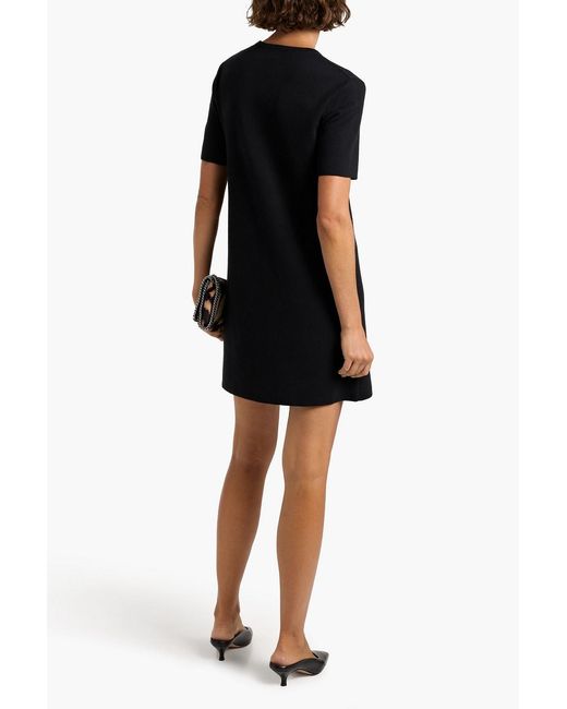 Tibi Black Cashmere-blend Mini Dress
