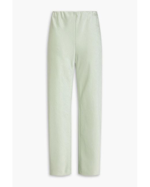 Vince Green Crepe-satin Wide-leg Pants