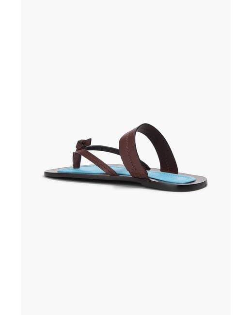 Farm Rio Blue Knotted Leather Sandals