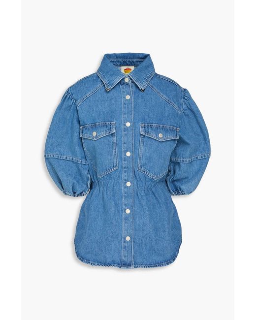 Farm Rio Blue Denim Shirt