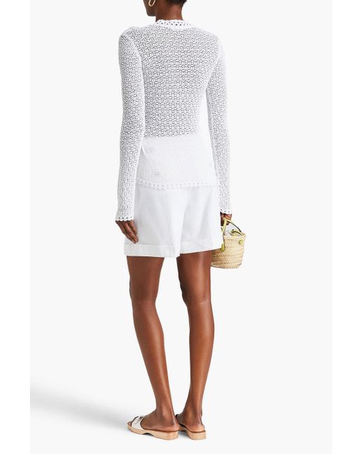 Dolce & Gabbana White Crochet-knit Cardigan