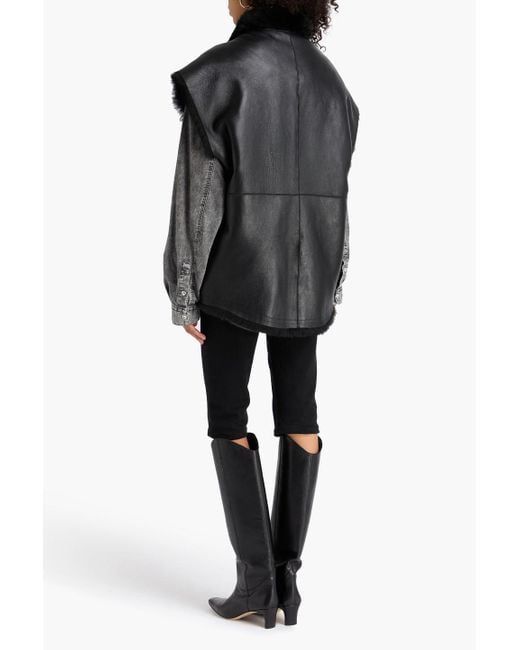 IRO Black Shearling Vest