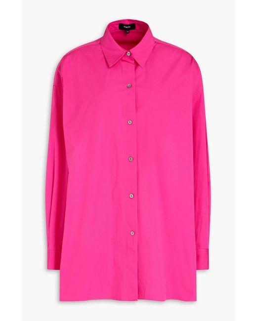 Theory Pink Cotton-poplin Shirt
