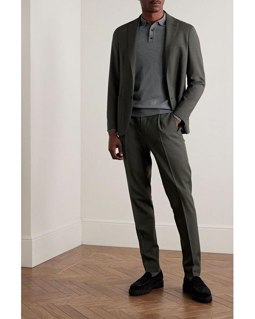 Slowear Black Slim-Fit Wool-Blend Suit Jacket for men