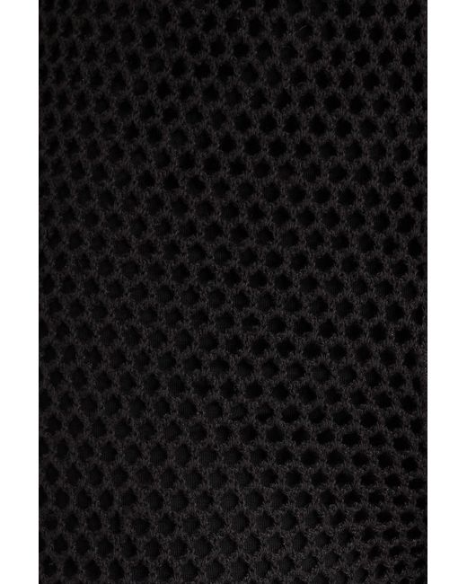 Maje Black Crocheted Cotton Flared Pants