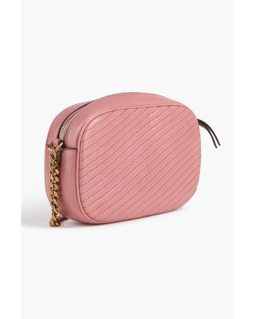 Tory Burch Pink Kira Quilted Leather Cross-body Bag