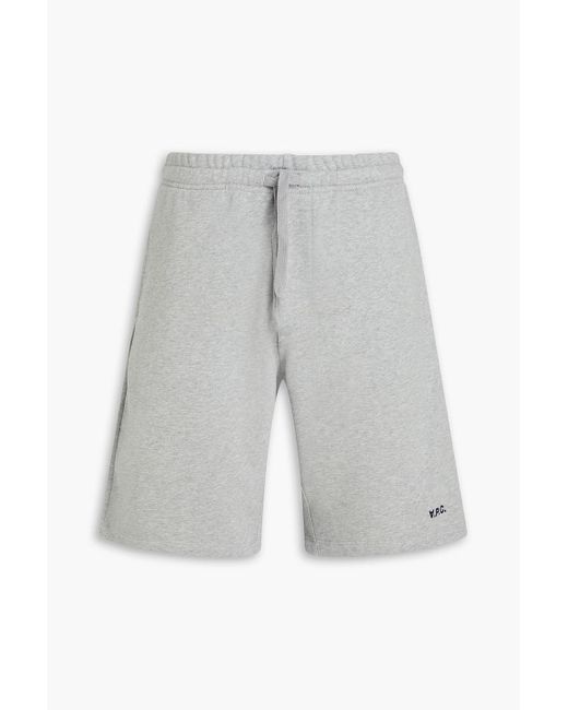 A.P.C. Gray Coed French Cotton-terry Drawstring Shorts for men