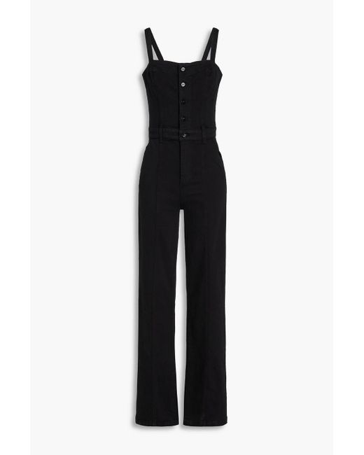 PAIGE Black Leenah Denim Jumpsuit