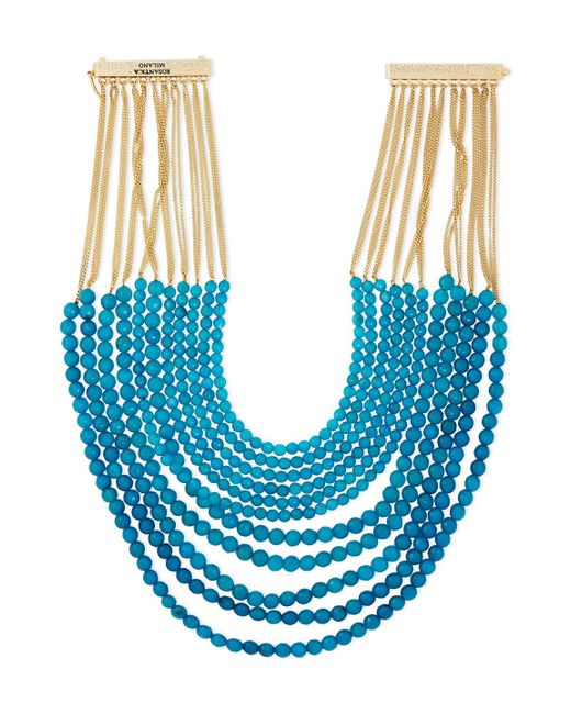 Rosantica Blue Raissa Gold-tone Quartz Necklace