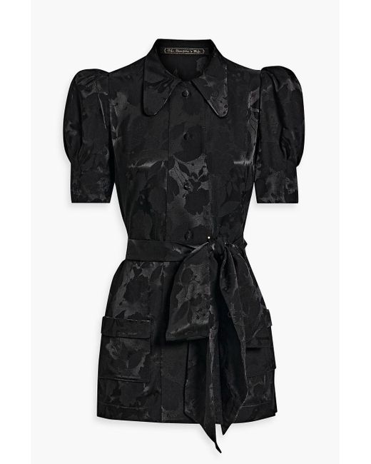 The Vampire's Wife Black Belted Jacquard Shirt