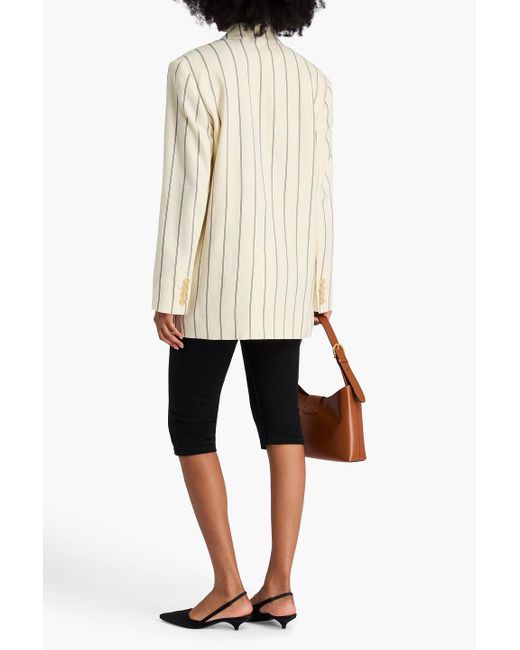 Zimmermann Natural Doppelreihiger blazer aus einer leinenmischung mit streifen