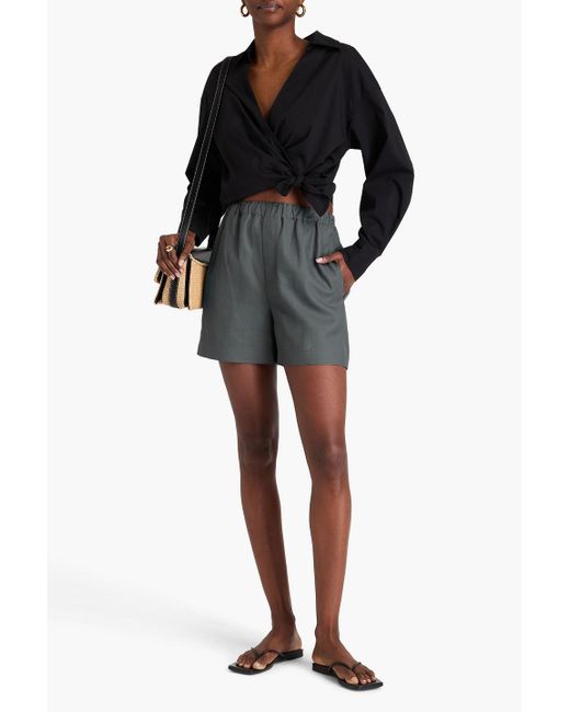 Loulou de Saison Blue Seto shorts aus twill