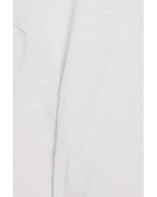 James Perse White Cotton, Linen And Silk-Blend Jersey T-Shirt