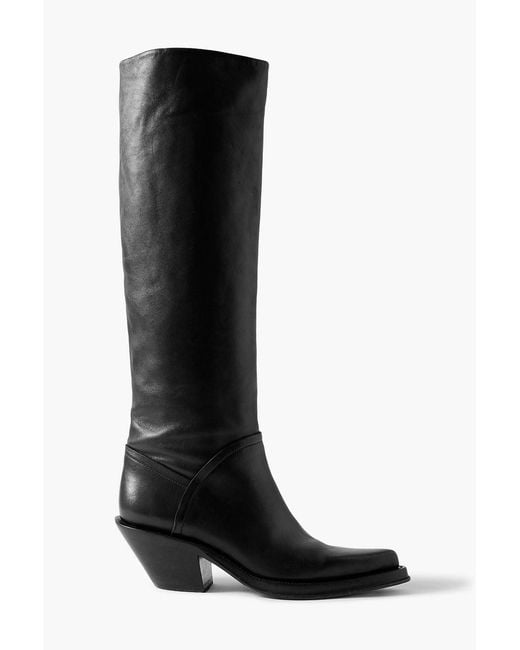 Gabriela Hearst Black Camero Leather Knee Boots