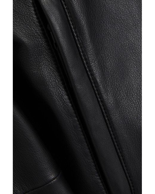 Emporio Armani Black Reversible Leather Jacket for men