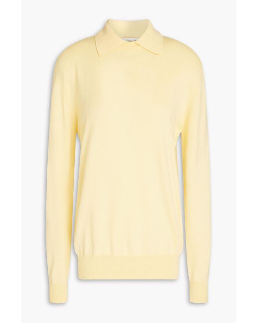 Giuliva Heritage Yellow Grazia Cotton Polo Sweater