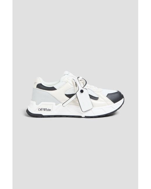 Off-White c/o Virgil Abloh Sneakers "runner b" aus perforiertem leder in White für Herren