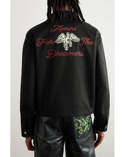 Amiri Black Cotton-Twill Jacket for men